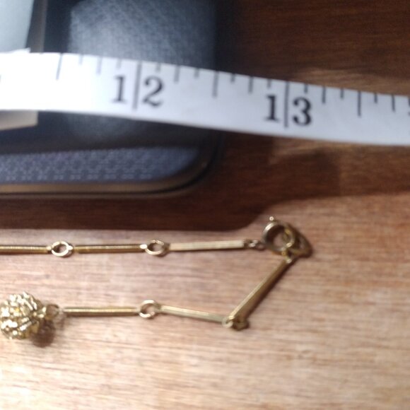 Vintage AMERIK FMB Pierced Gold Plated Beads 26'' Necklace - Picture 4 of 4